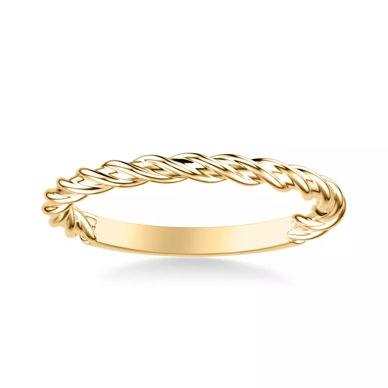 14K Yellow Gold Sasha High-Polished Twist Band