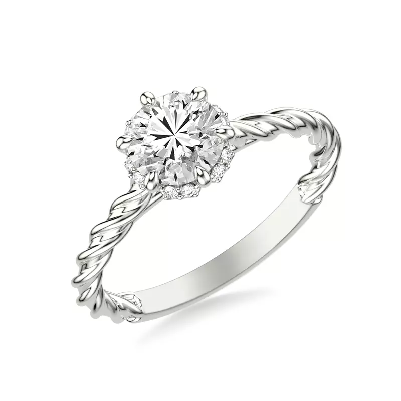Platinum Sasha Halo Engagement Ring