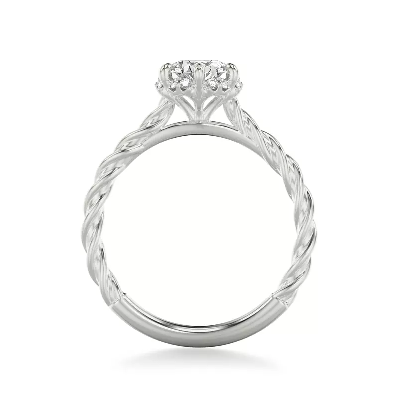 Platinum Sasha Halo Engagement Ring