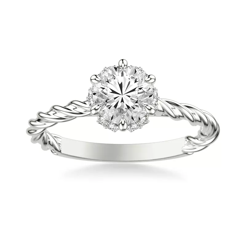 Platinum Sasha Halo Engagement Ring