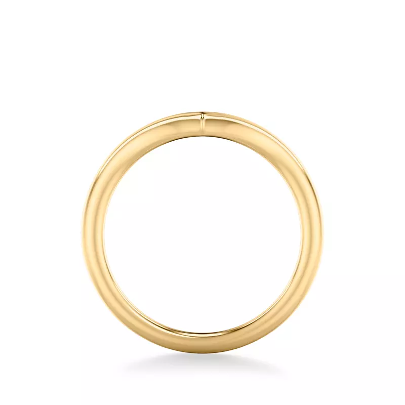14K Yellow Gold Candace High Polished Chevron Band
