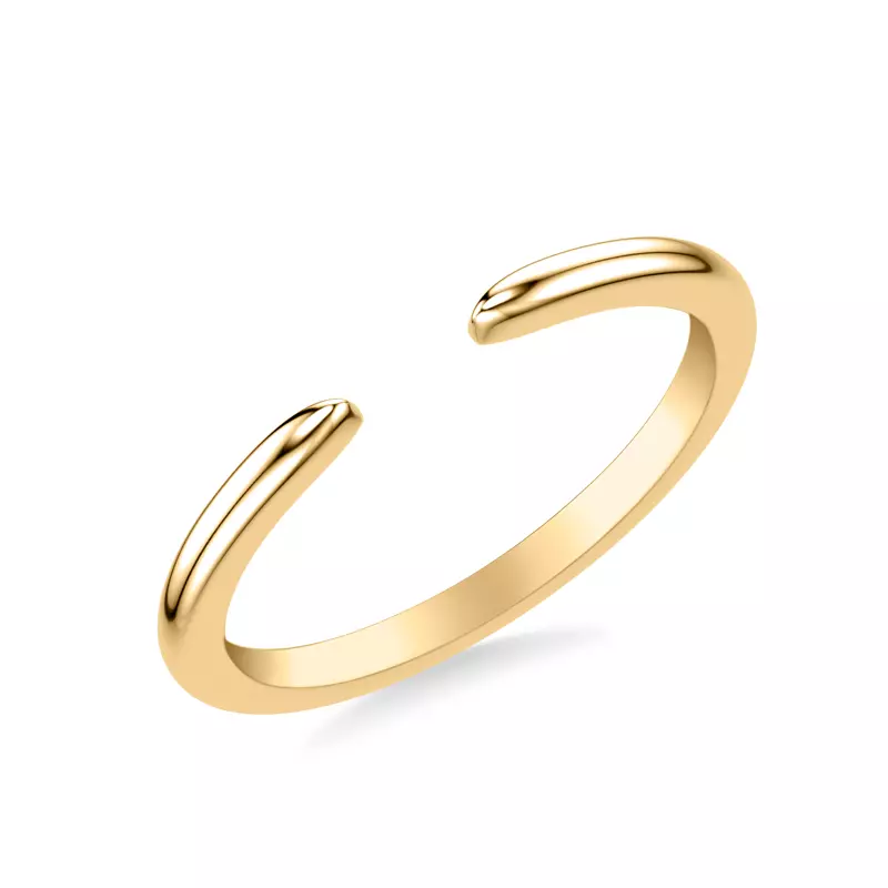 18K Yellow Gold Lexi High Polished Open Band