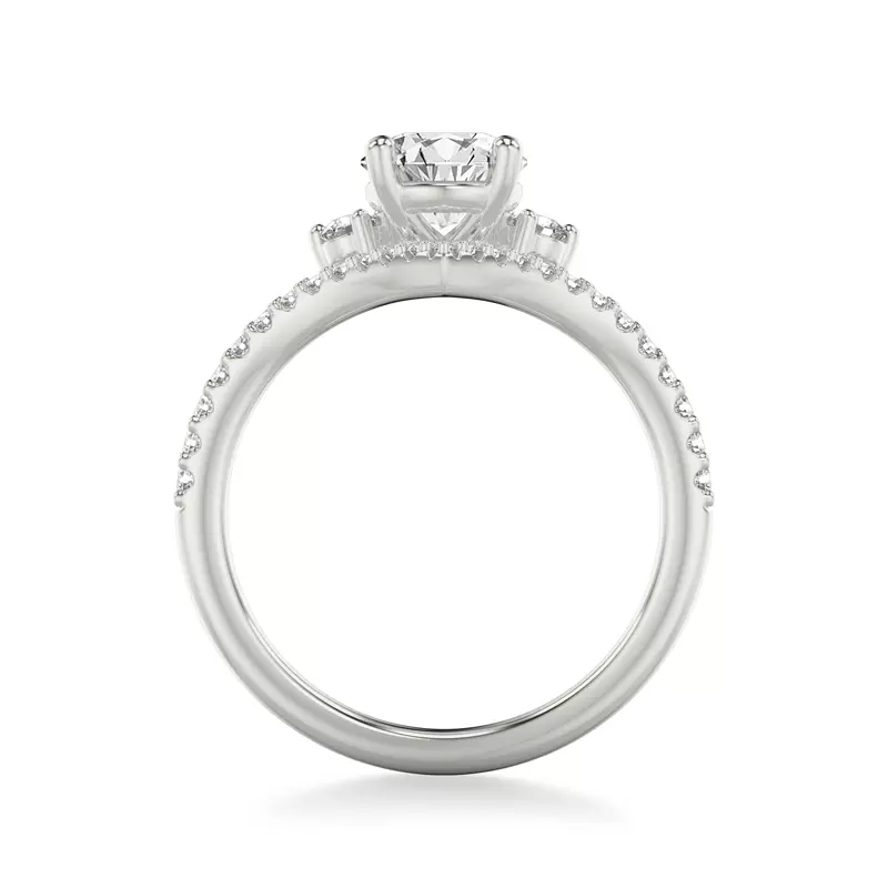 14K White Gold Marisol Tiara Engagement Ring