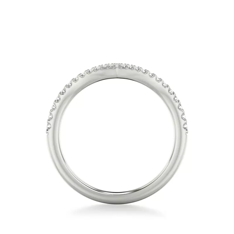 14K White Gold Marisol Pavé Chevron Band