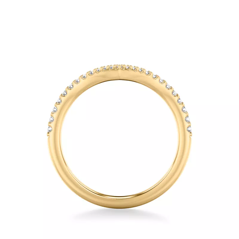 18K Yellow Gold Marisol Pavé Chevron Band