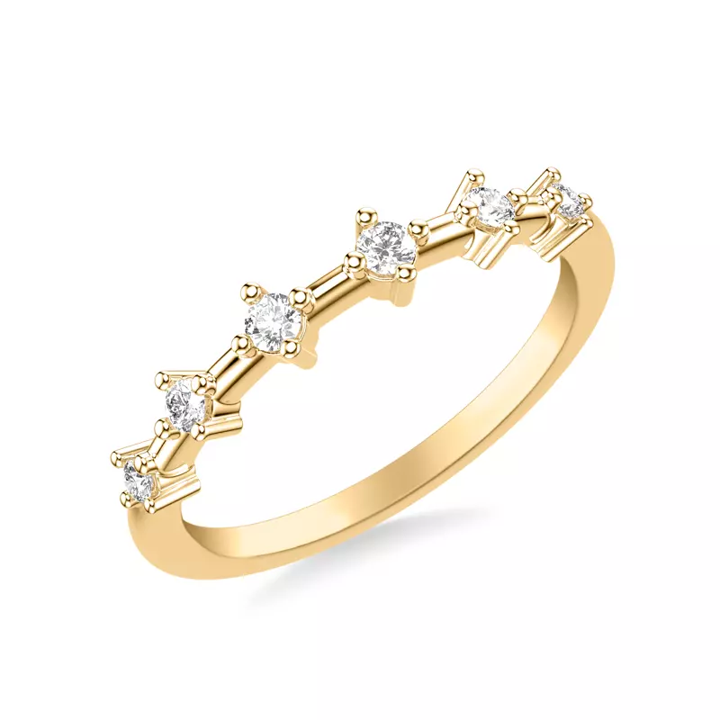 14K Yellow Gold Chantal Diamond Accent Band
