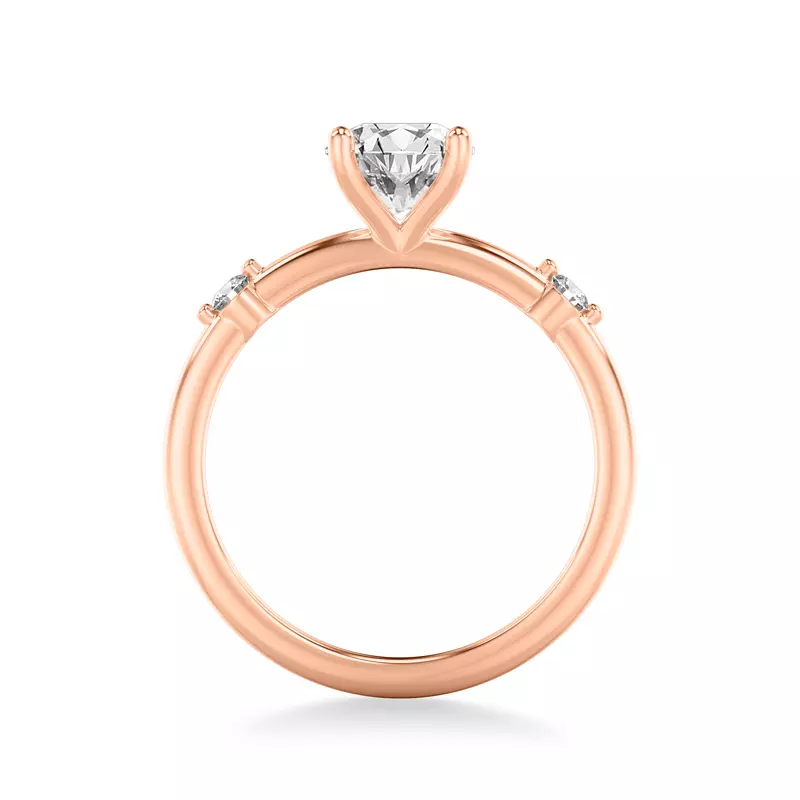 14K Rose Gold Daria Diamond Accent Engagement Ring