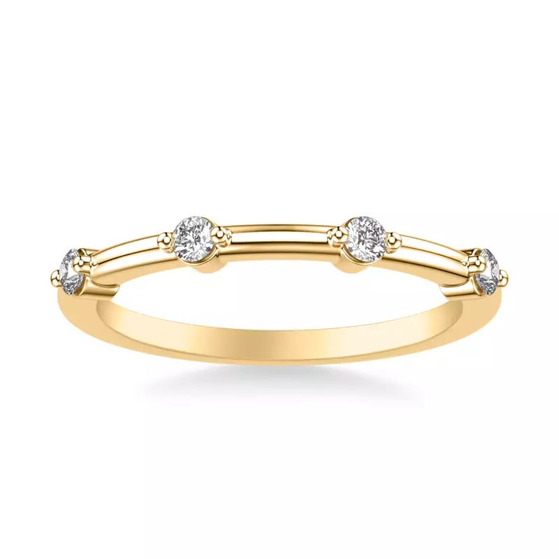 18K Yellow Gold Daria Classic Diamond Wedding Band