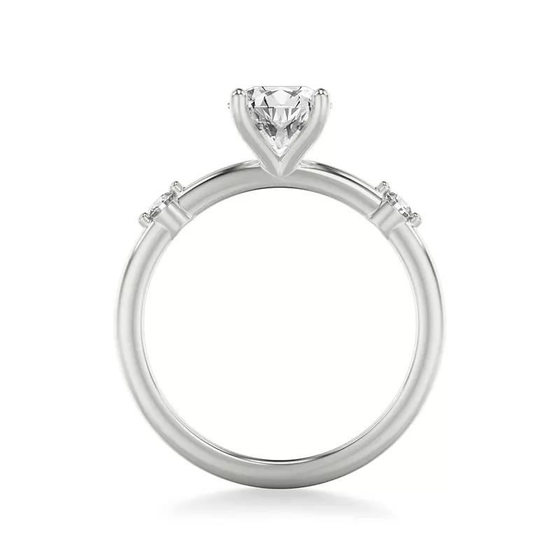 Platinum Daria Diamond Accent Engagement Ring