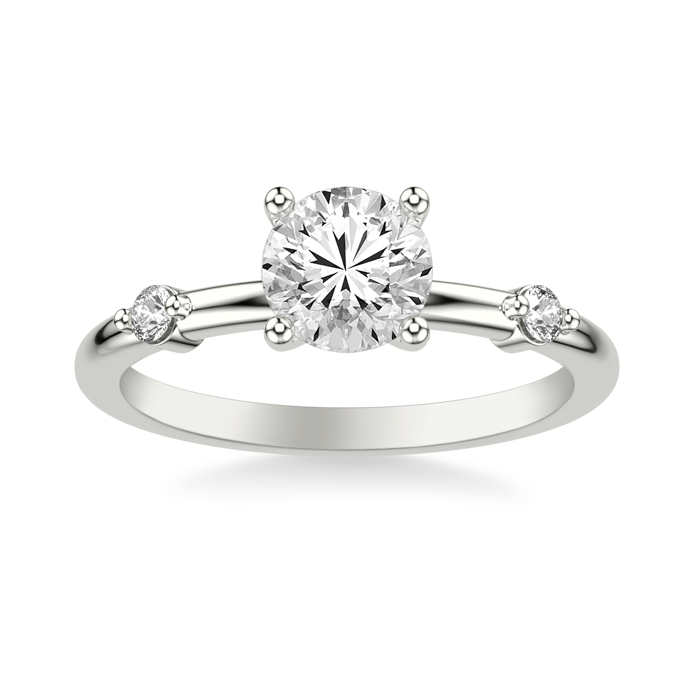 Platinum Daria Diamond Accent Engagement Ring