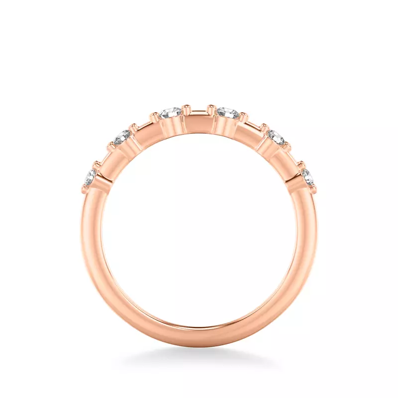 14K Rose Gold Courtney Spaced Diamond Wedding Band