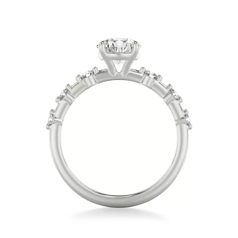 14K White Gold Courtney Spaced Diamond Engagement Ring
