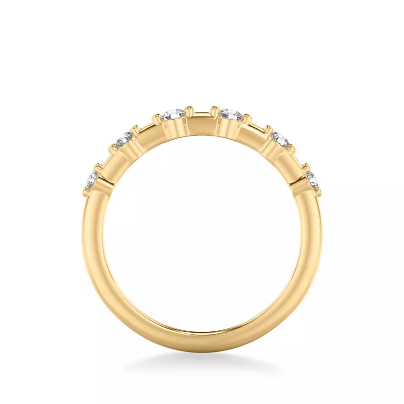 14K Yellow Gold Courtney Spaced Diamond Wedding Band