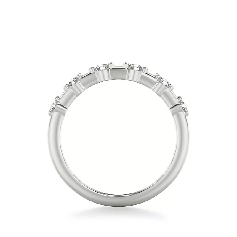 Platinum Courtney Spaced Diamond Wedding Band