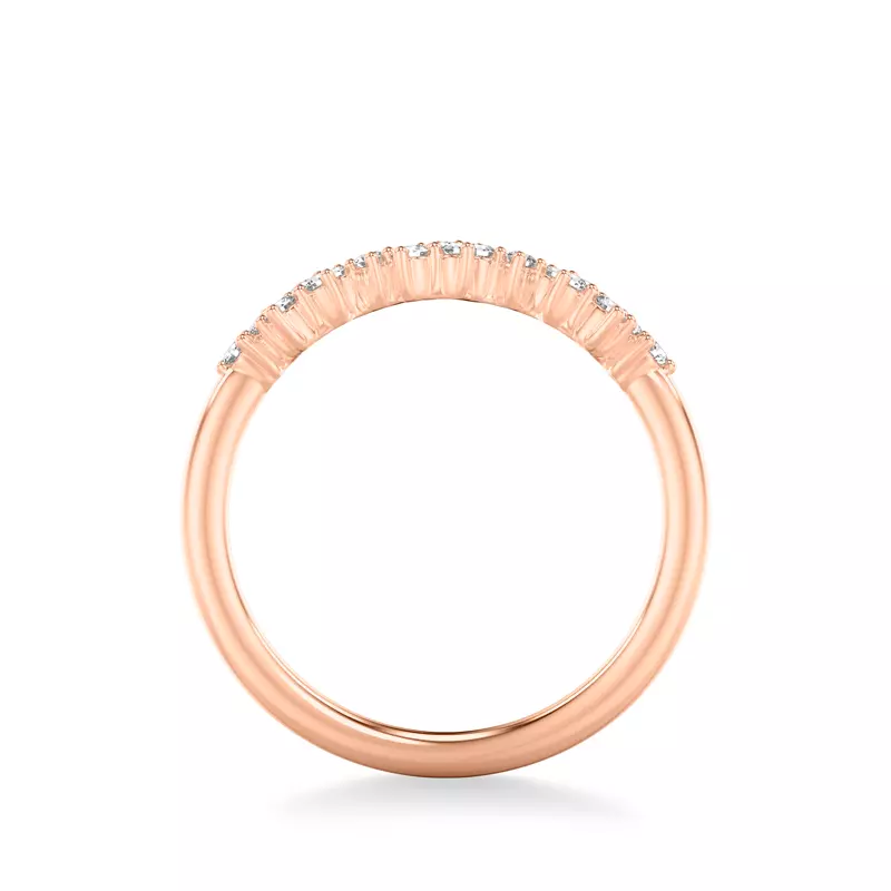 14K Rose Gold Coco Scattered Diamond Band
