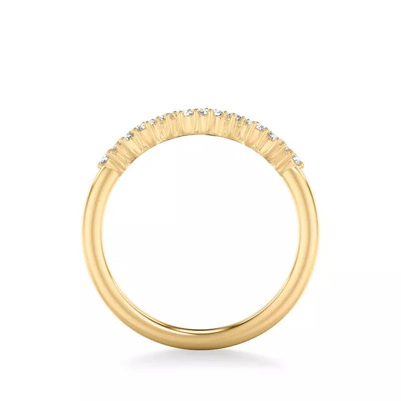 14K Yellow Gold Coco Scattered Diamond Band