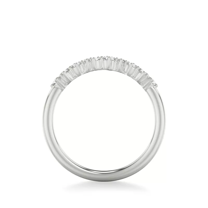 18K White Gold Coco Scattered Diamond Band
