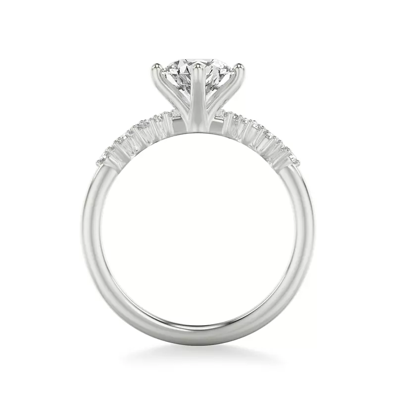Platinum Coco Scattered Diamond Engagement Ring