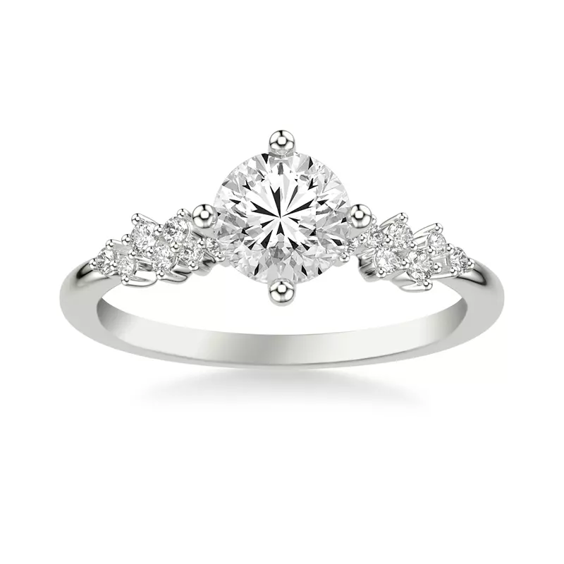Platinum Coco Scattered Diamond Engagement Ring