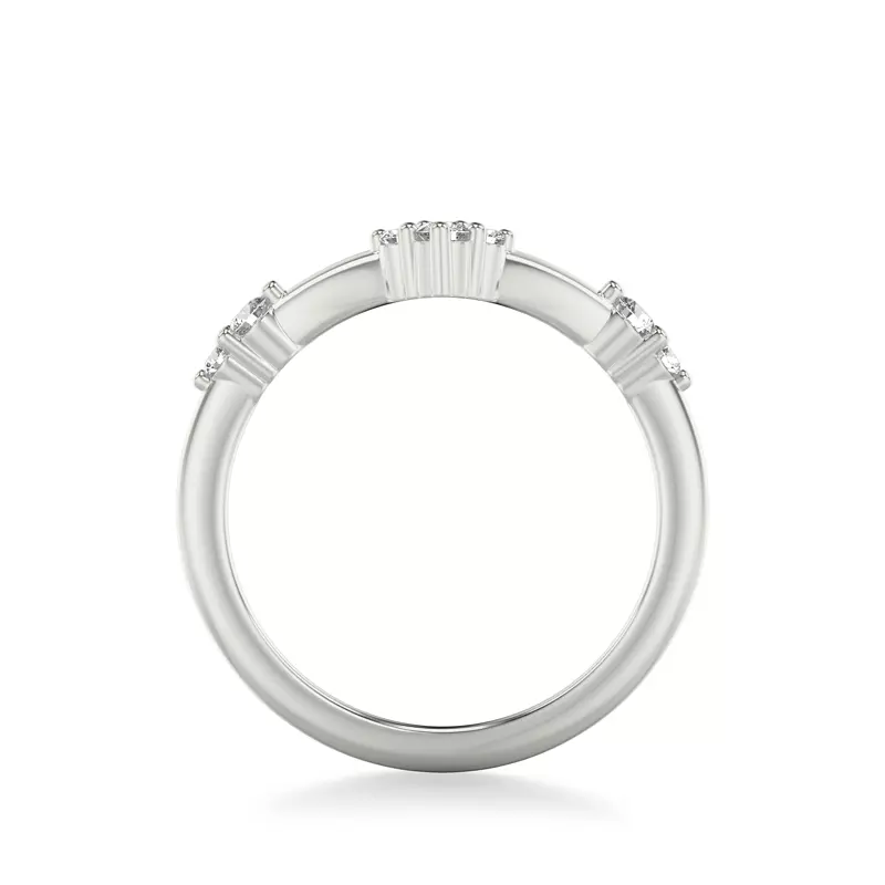 Platinum Shiloh Diamond Accent Chevron Band