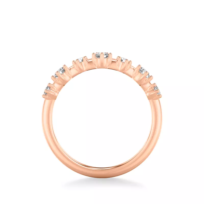 14K Rose Gold Carol Classic Diamond Wedding Band