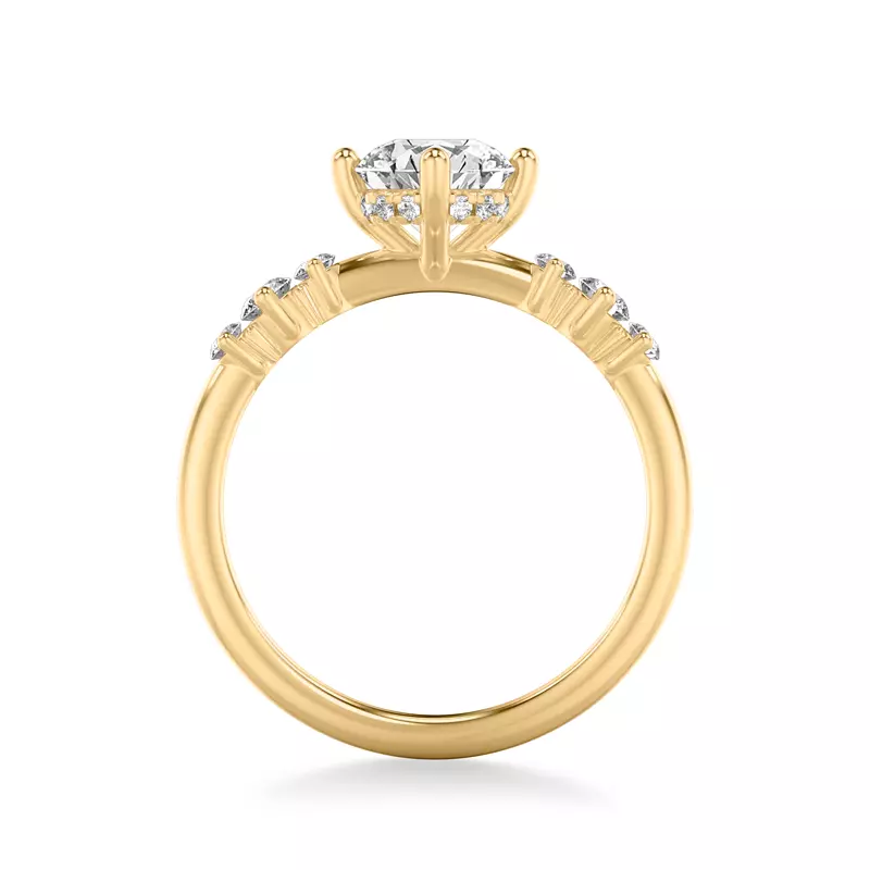 14K Yellow Gold Carol Diamond Engagement Ring