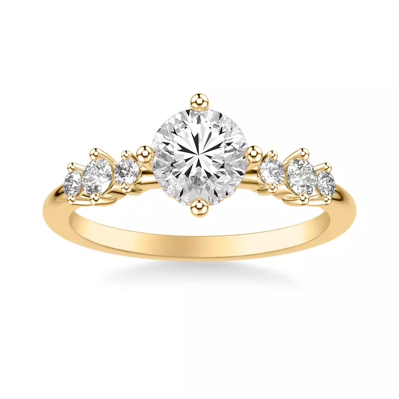 14K Yellow Gold Carol Diamond Engagement Ring