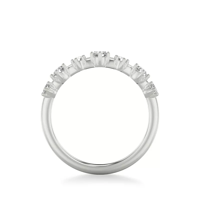 18K White Gold Carol Classic Diamond Wedding Band