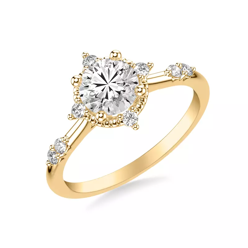 18K Yellow Gold Braelyn Diamond Accent Engagement Ring