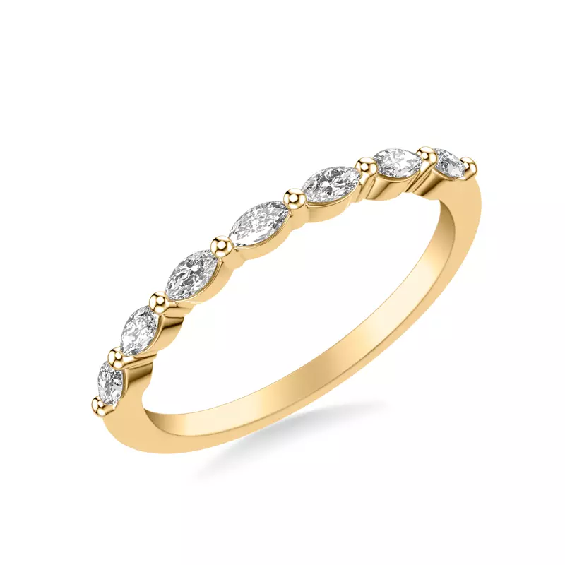 14K Yellow Gold Allegra Marquis Diamond Band