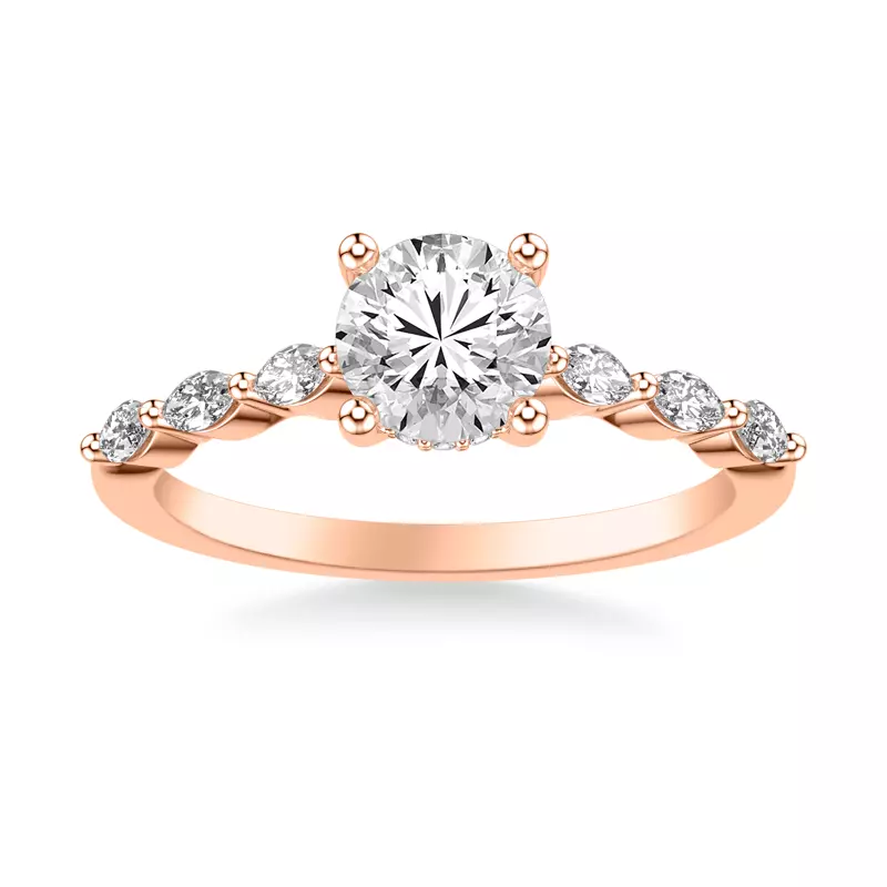 14K Rose Gold Betty Marquise Diamond Engagement Ring