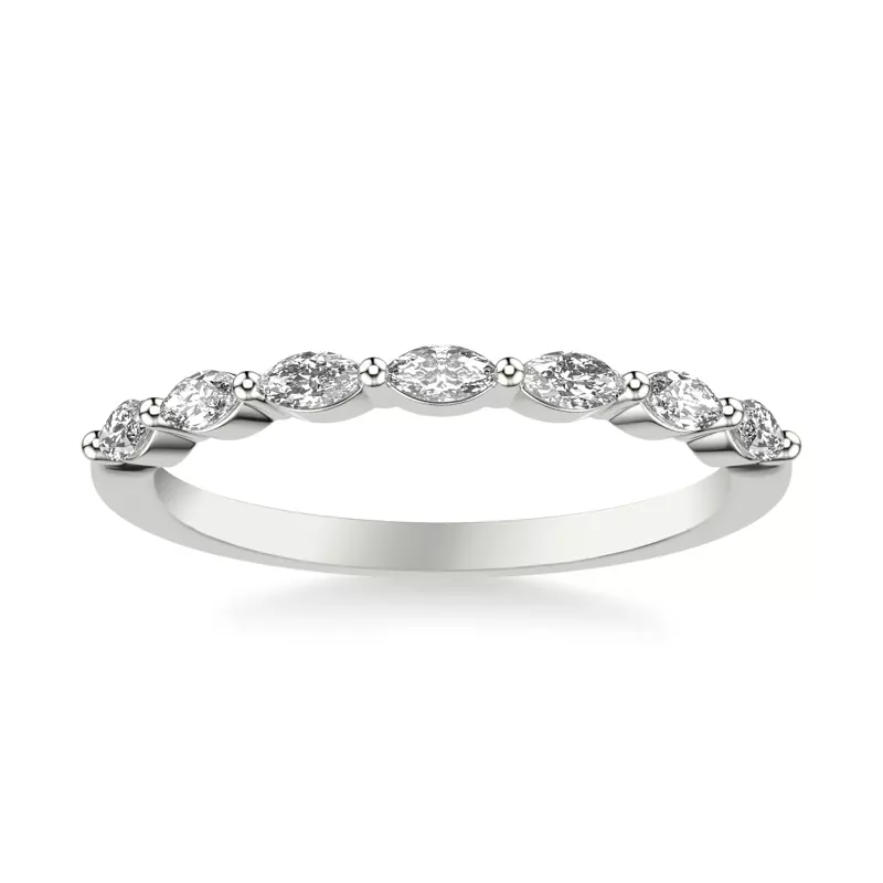 14K White Gold Betty Marquise Diamond Band
