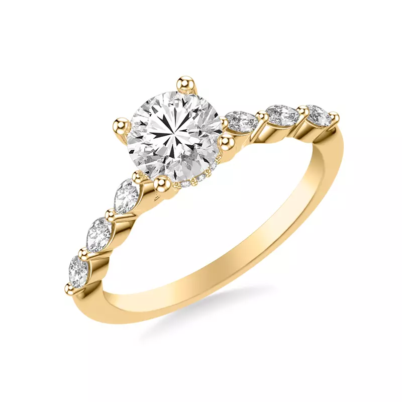14K Yellow Gold Betty Marquise Diamond Engagement Ring