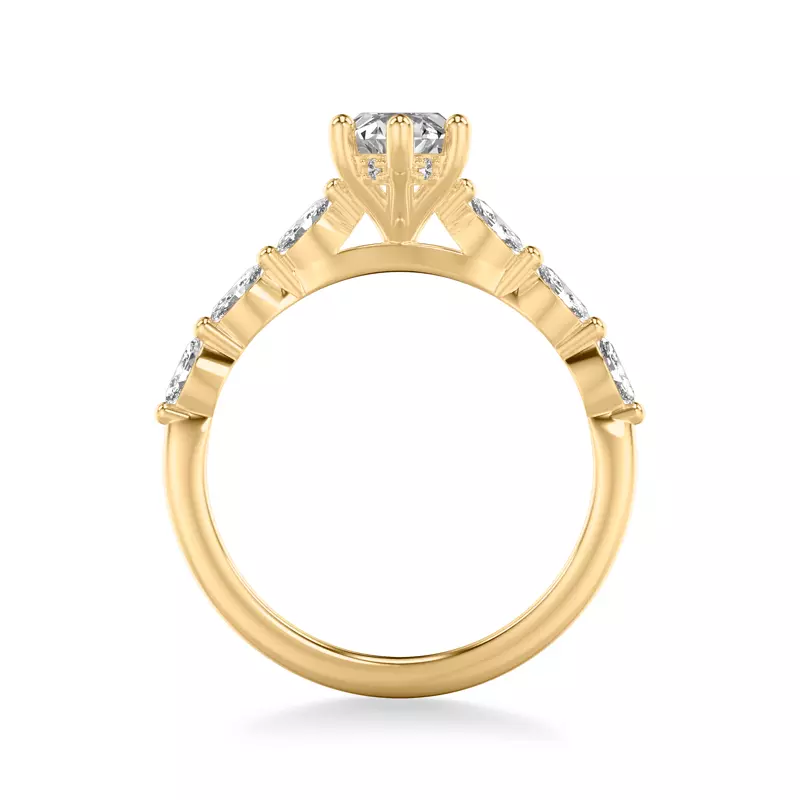14K Yellow Gold Betty Marquise Diamond Engagement Ring