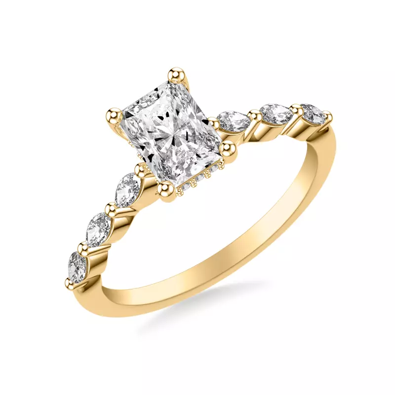 14K Yellow Gold Betty Marquise Diamond Engagement Ring
