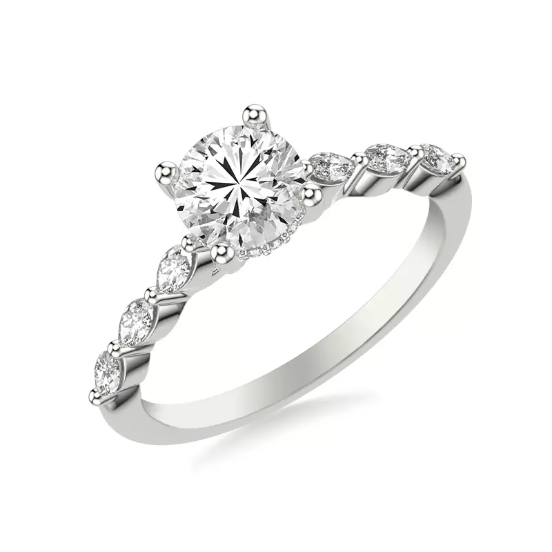18K White Gold Betty Marquise Diamond Engagement Ring