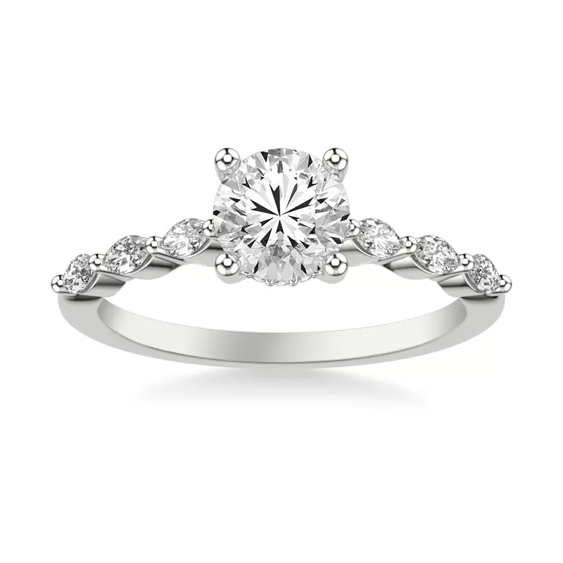 18K White Gold Betty Marquise Diamond Engagement Ring