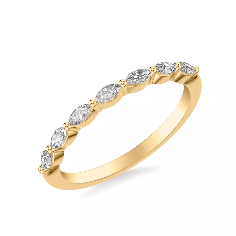 18K Yellow Gold Betty Marquise Diamond Band