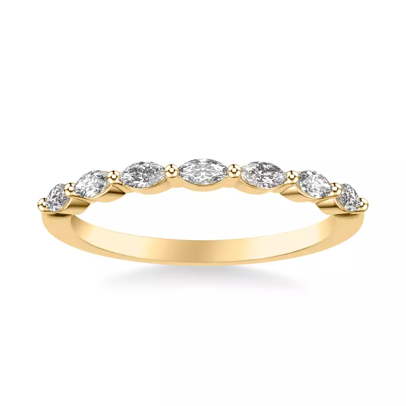 18K Yellow Gold Betty Marquise Diamond Band