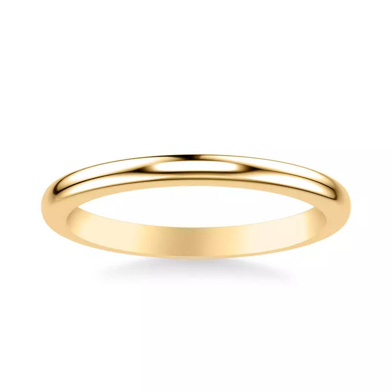 18K Yellow Gold Noa High Polished Band