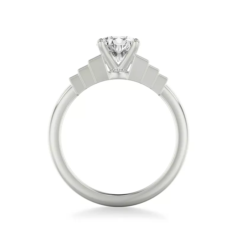Platinum Noa Baguette Diamond Engagement Ring