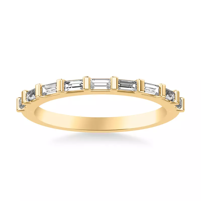 14K Yellow Gold Alejandra Baguette Band