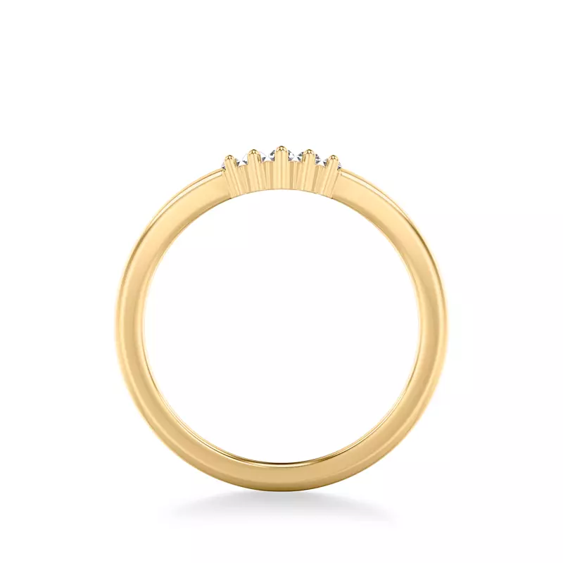 18K Yellow Gold Yasmin Baguette Diamond V-Band
