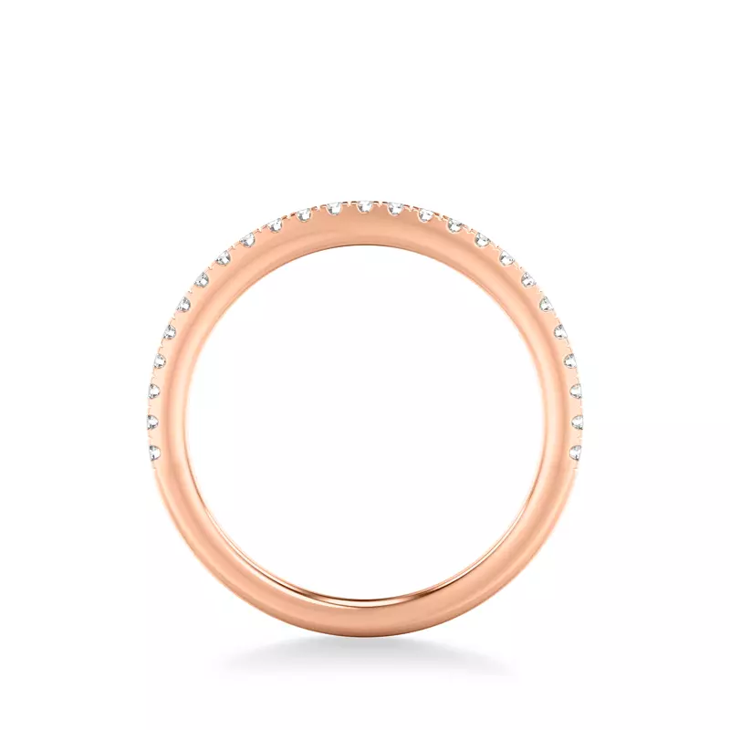 14K Rose Gold Alba Pavé Diamond Band