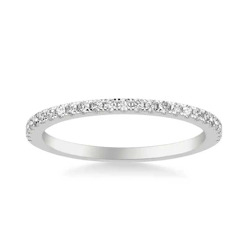 14K White Gold Alba Pavé Diamond Band
