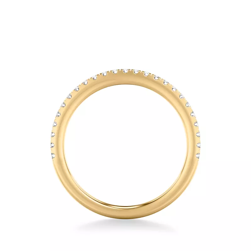18K Yellow Gold Alba Pavé Diamond Band