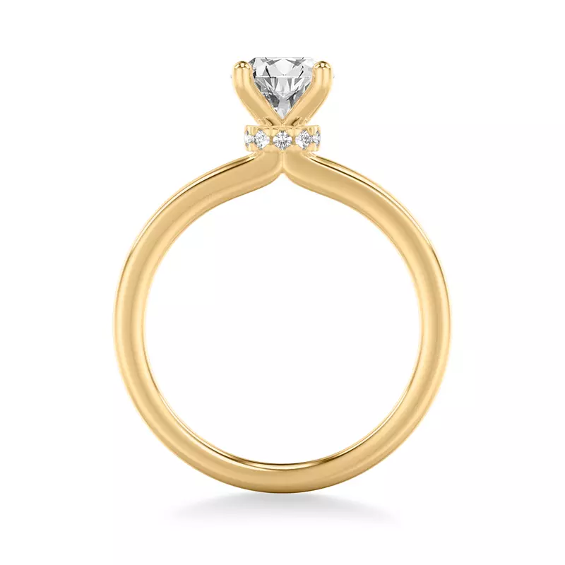 14K Yellow Gold Shannon Diamond Collar Engagement Ring