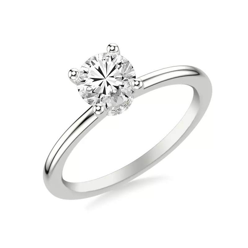 18K White Gold Shannon Diamond Collar Engagement Ring