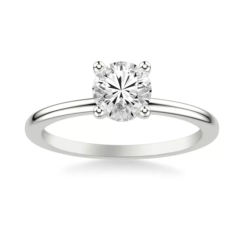 18K White Gold Shannon Diamond Collar Engagement Ring