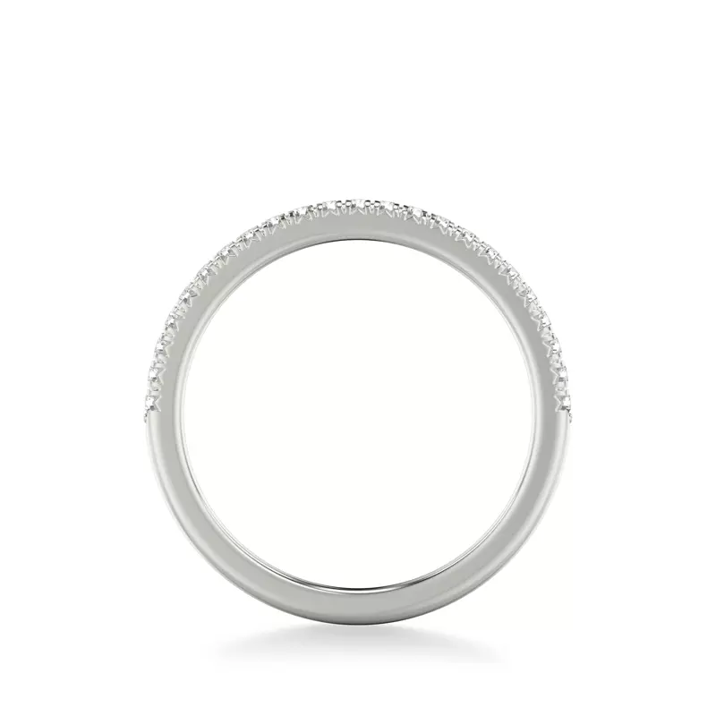 18K White Gold Raven Pave Diamond Band